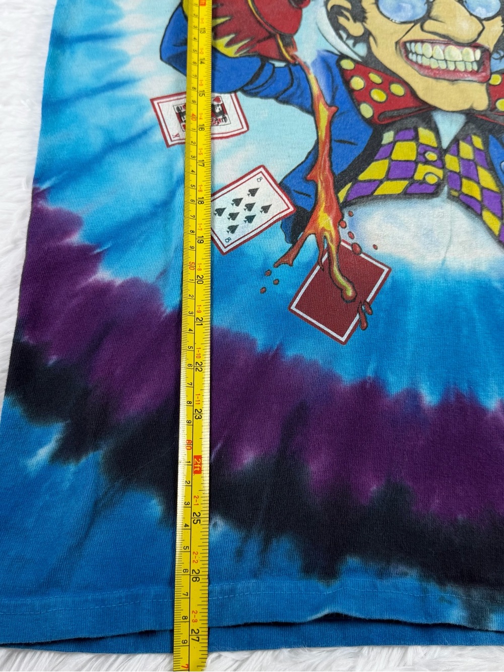 Liquid Blue Blue & Purple Tie-Dye Magician Graphic Tee Alice in Wonderland 2003 - Picture 6 of 11